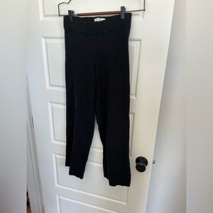OAK + FORT Black Wide Leg Knit Pants
